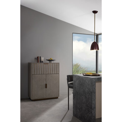 Wade 1 Light 8.5 inch Oxblood Flush Mount Ceiling Light